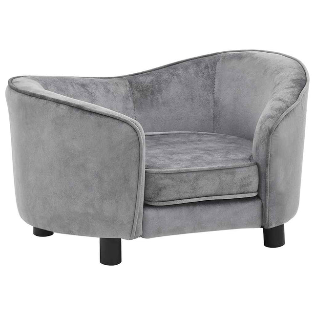 hundesofa 69x49x40 cm plys grå