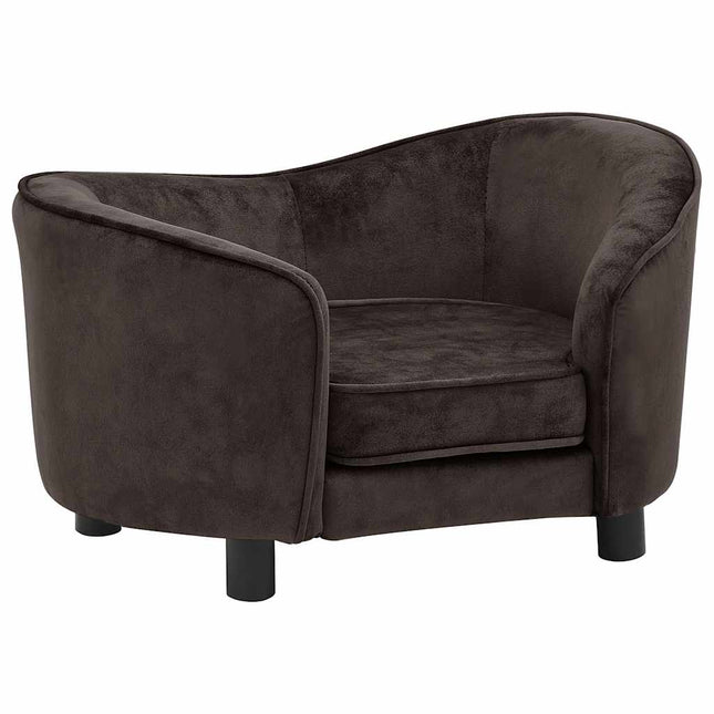 hundesofa 69x49x40 cm plys brun