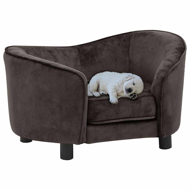 hundesofa 69x49x40 cm plys brun