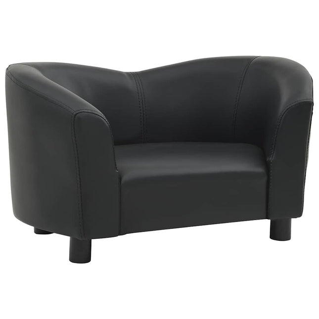 hundesofa 67x41x39 cm kunstlæder sort