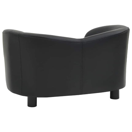 hundesofa 67x41x39 cm kunstlæder sort
