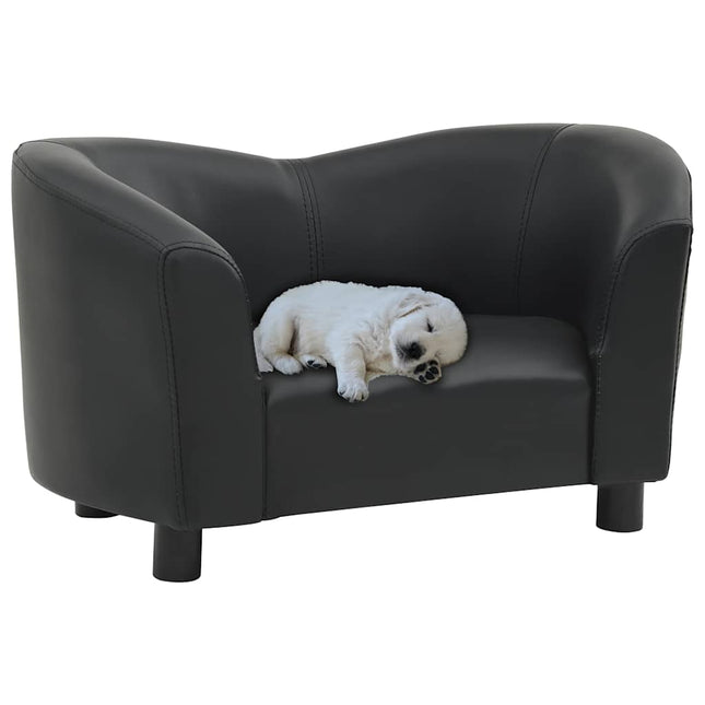 hundesofa 67x41x39 cm kunstlæder sort