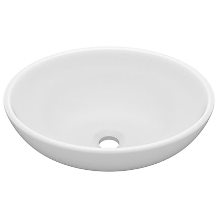 luksuriøs håndvask 40x33 cm keramisk oval mat hvid