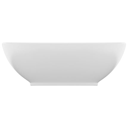 luksuriøs håndvask 40x33 cm keramisk oval mat hvid