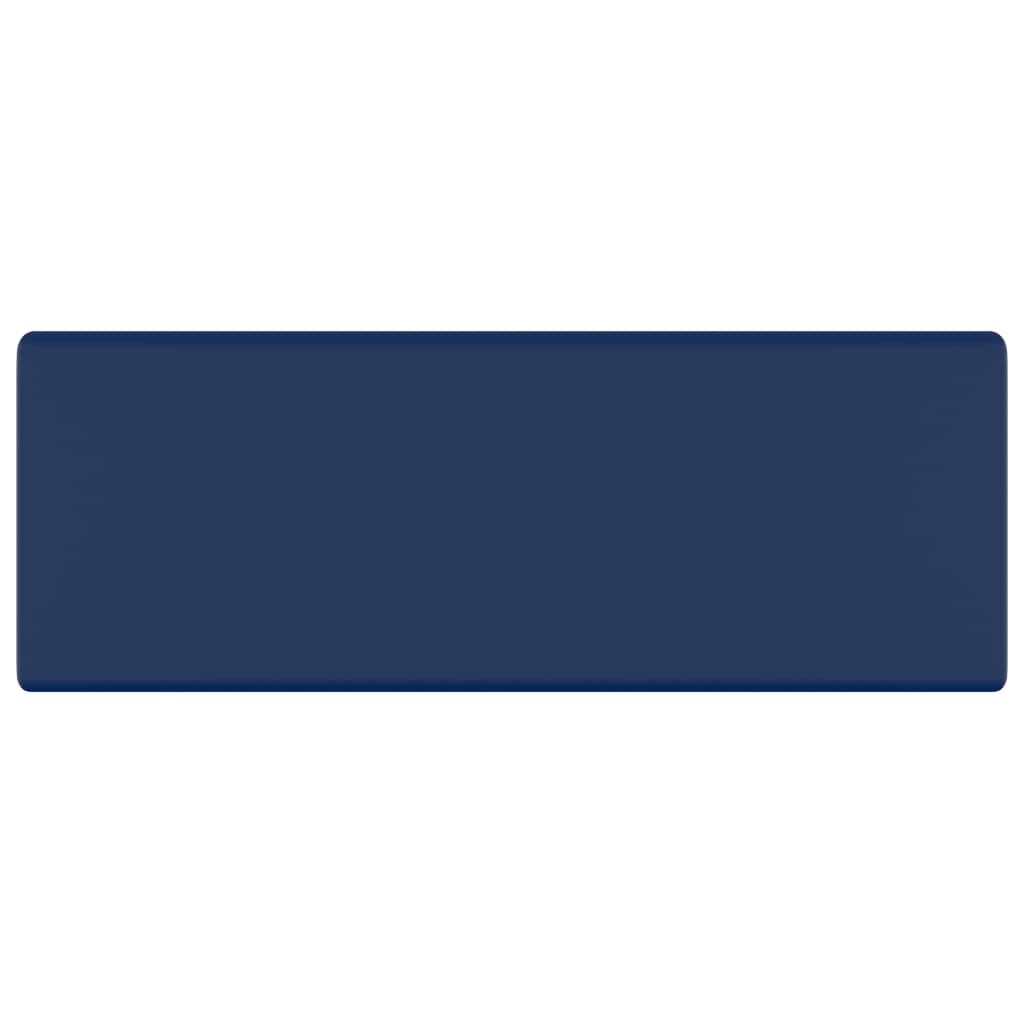 luksus håndvask overløb 41x41cm keramik firkantet mat mørkeblå