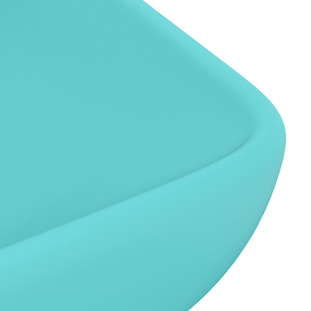 luksuriøs håndvask 71x38 cm rektangulær keramik mat lysegrøn