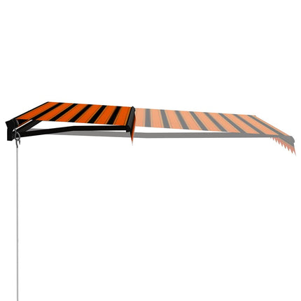 foldemarkise manuel betjening 300x250 cm orange og brun