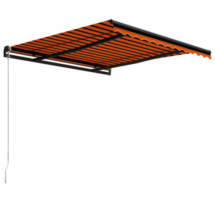 foldemarkise manuel betjening 300x250 cm orange og brun