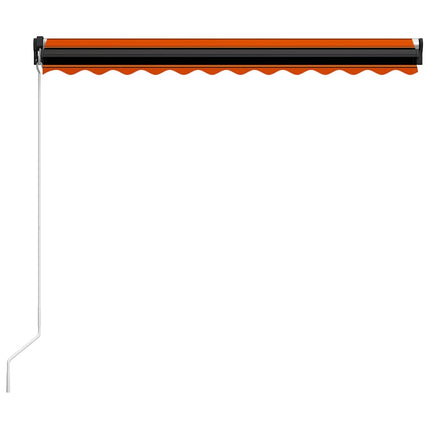 foldemarkise manuel betjening 300x250 cm orange og brun