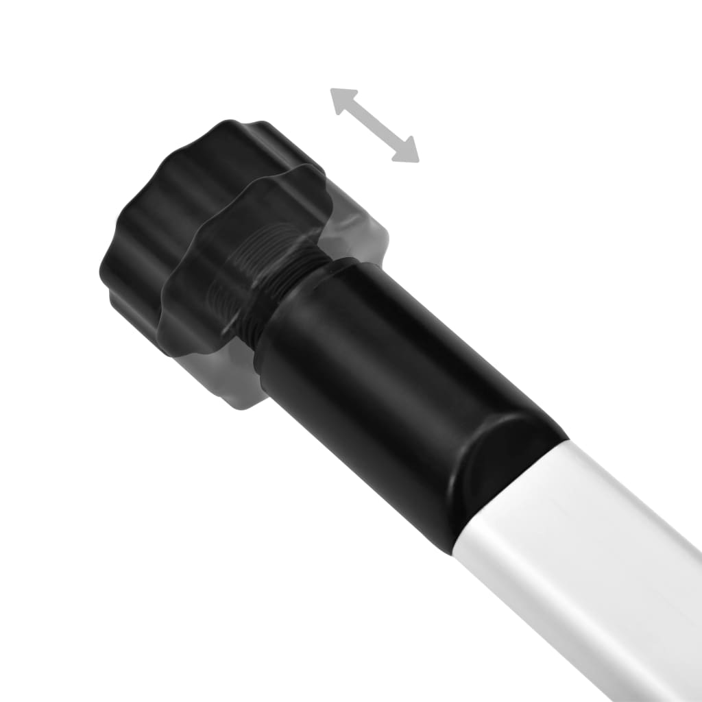 teleskopisk garderobesystem med stænger og hylde aluminium