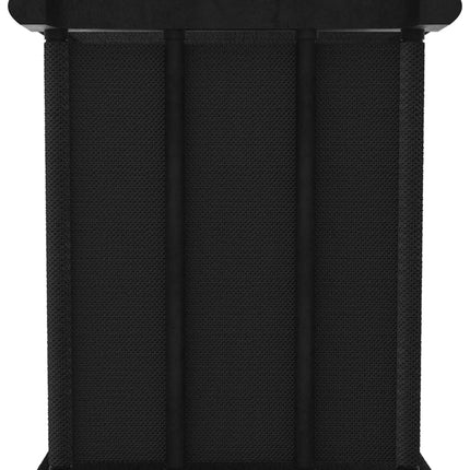 displayreol med 4 kubeformede rum 69x30x72,5 cm stof sort