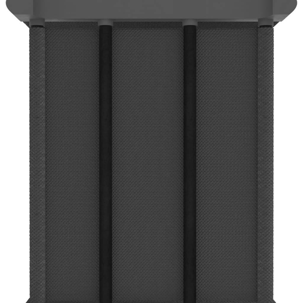 reol med 6 rum og kasser 103x30x72,5 cm stof grå