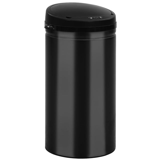 affaldsspand med sensor 50 l kulstofstål sort