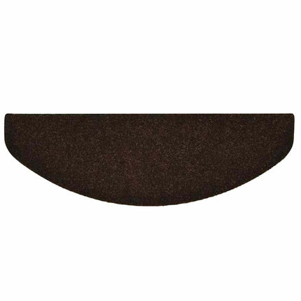 trappemåtter selvklæbende 15 stk. 65x21x4 cm brune halvrund store