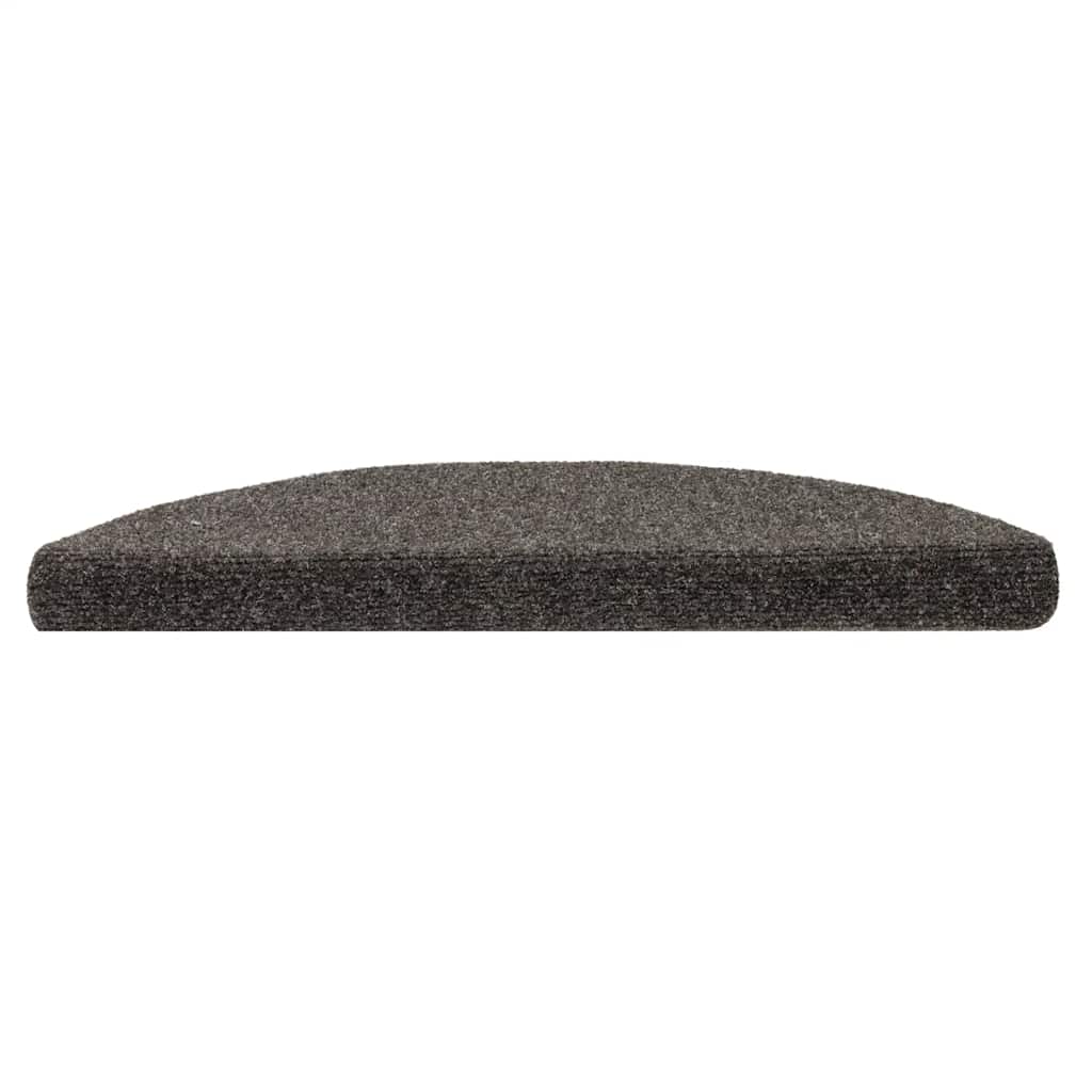trappemåtter selvklæbende 15 stk. 56x17x3 cm antracit halvrund