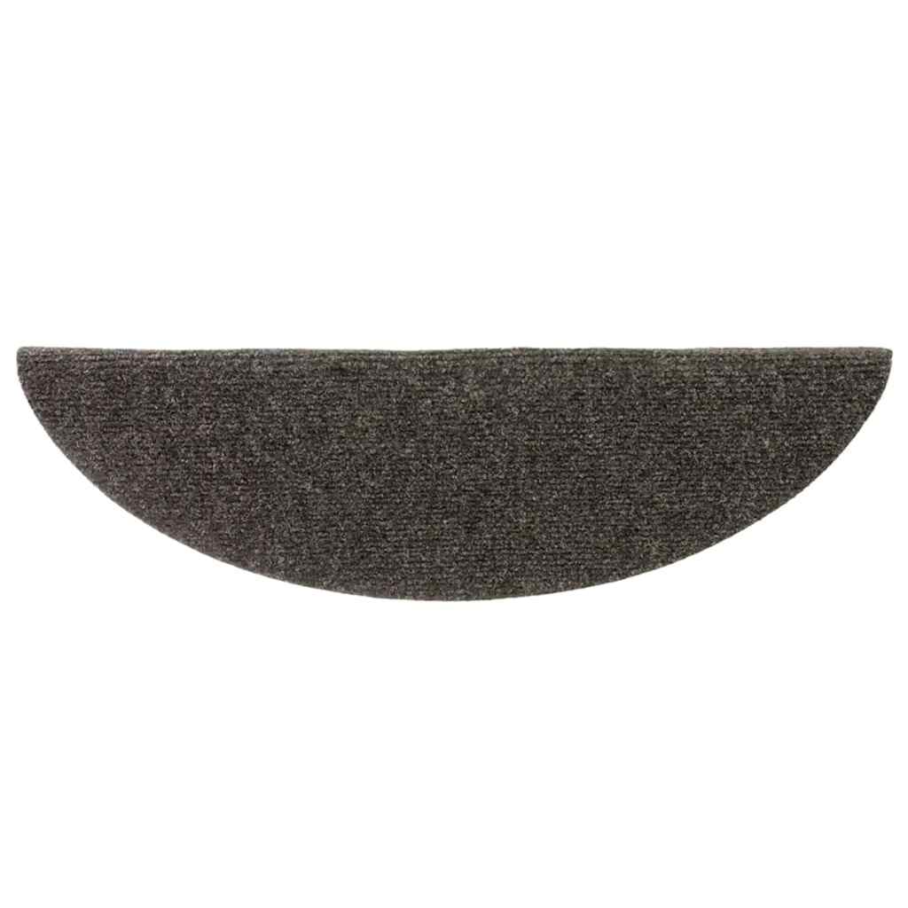 trappemåtter selvklæbende 15 stk. 56x17x3 cm antracit halvrund