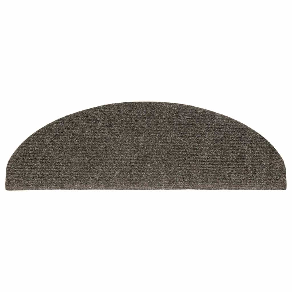 trappemåtter selvklæbende 15 stk. 65x21x4 cm antracit halvrund store