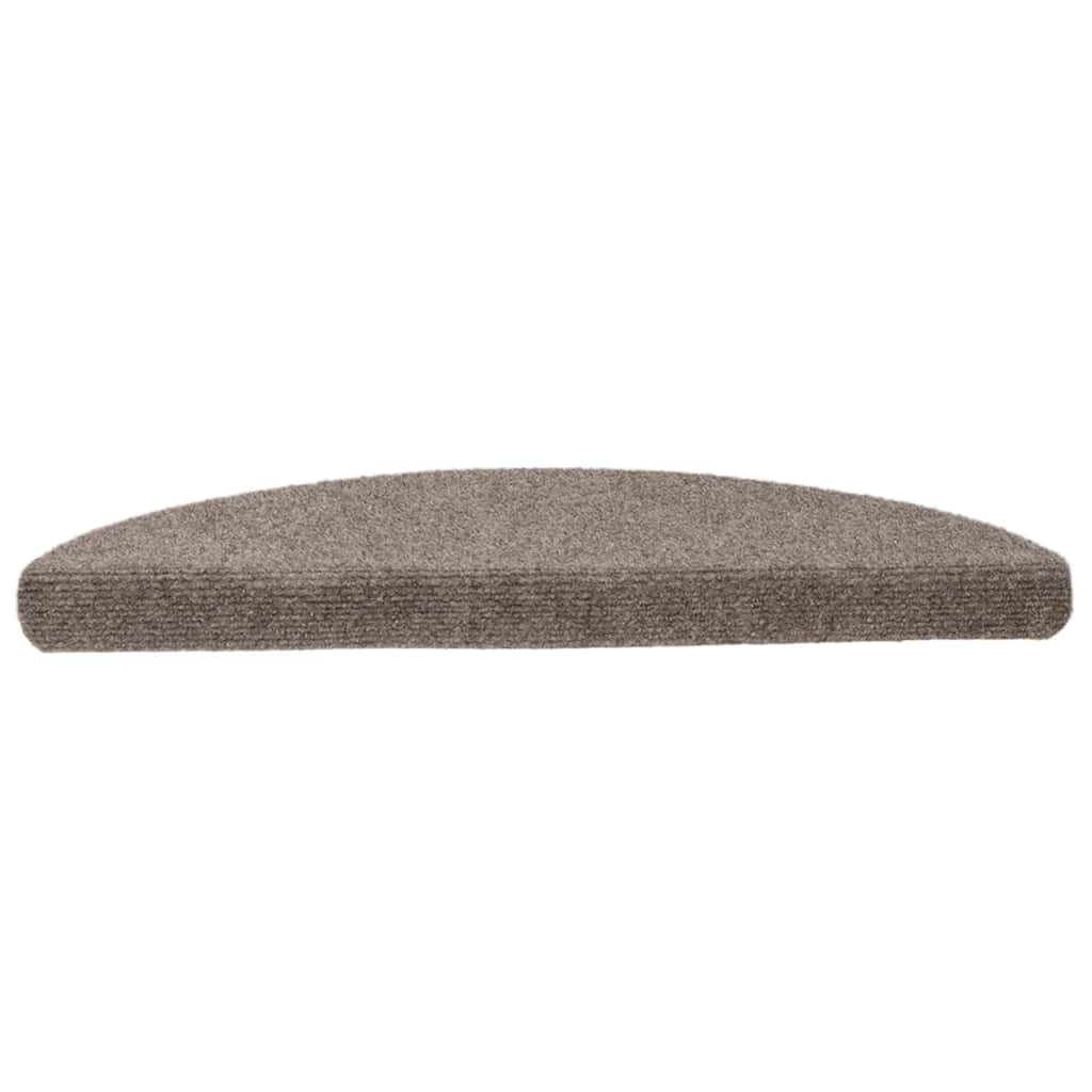 trappemåtter selvklæbende 15 stk. 65x21x4 cm beige halvrund store