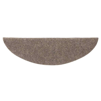 trappemåtter selvklæbende 15 stk. 65x21x4 cm beige halvrund store