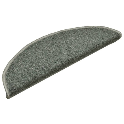 trappemåtter 15 stk. 56x17x3 cm mørkegrønne halvrunde