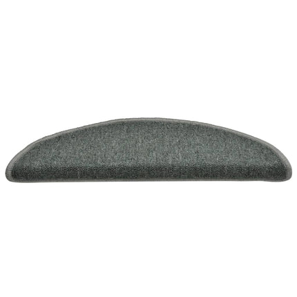 trappemåtter 15 stk. 56x17x3 cm mørkegrønne halvrunde