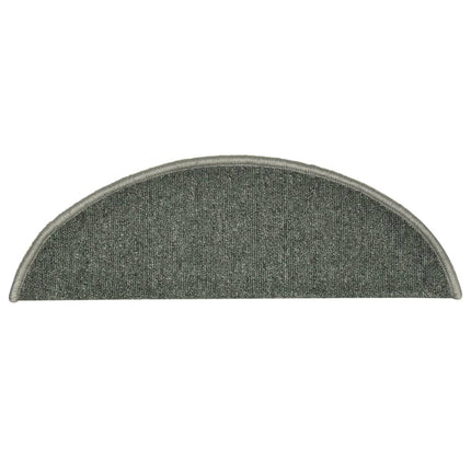 trappemåtter 15 stk. 56x17x3 cm mørkegrønne halvrunde