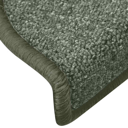trappemåtter 15 stk. 65x24x4 cm mørkegrønne halvrunde store