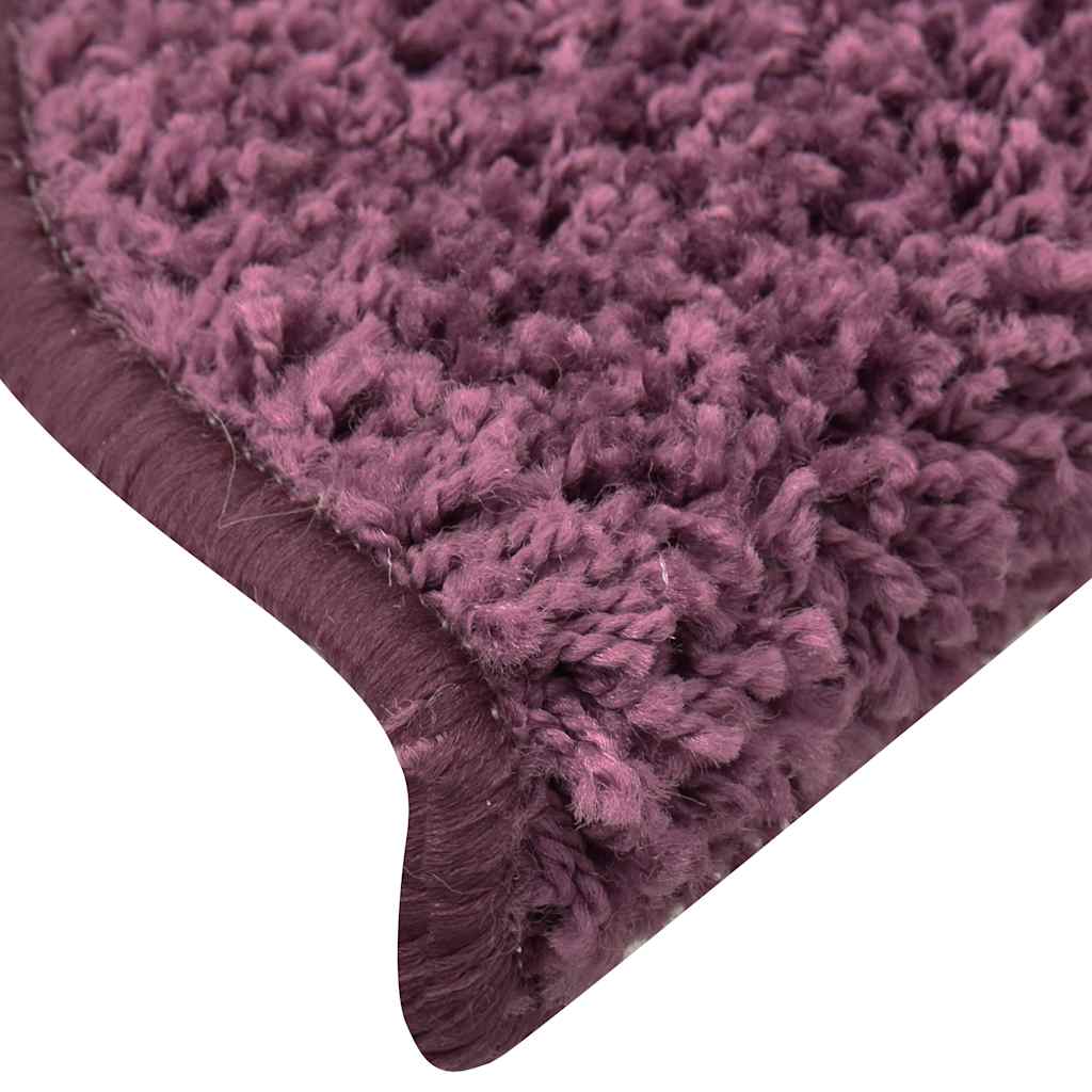 trappemåtter 15 stk. 65 x 21 x 4 cm mørkelilla halvrunde store