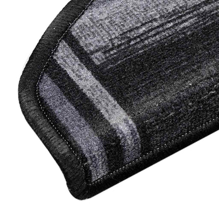 selvklæbende trappemåtter 15 stk. 65x21x4 cm sort og grå