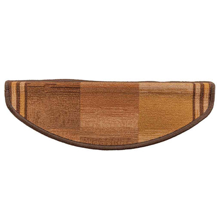 selvklæbende trappemåtter 15 stk. 65x21x4 cm brun