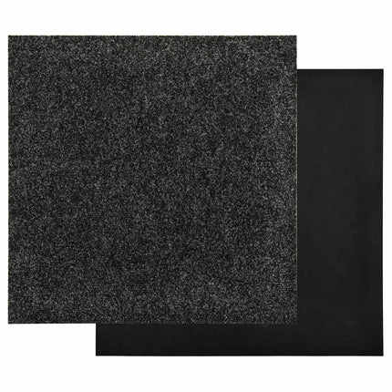 Tæppe 20 pcs Sort 50 x 50 cm Bitumen