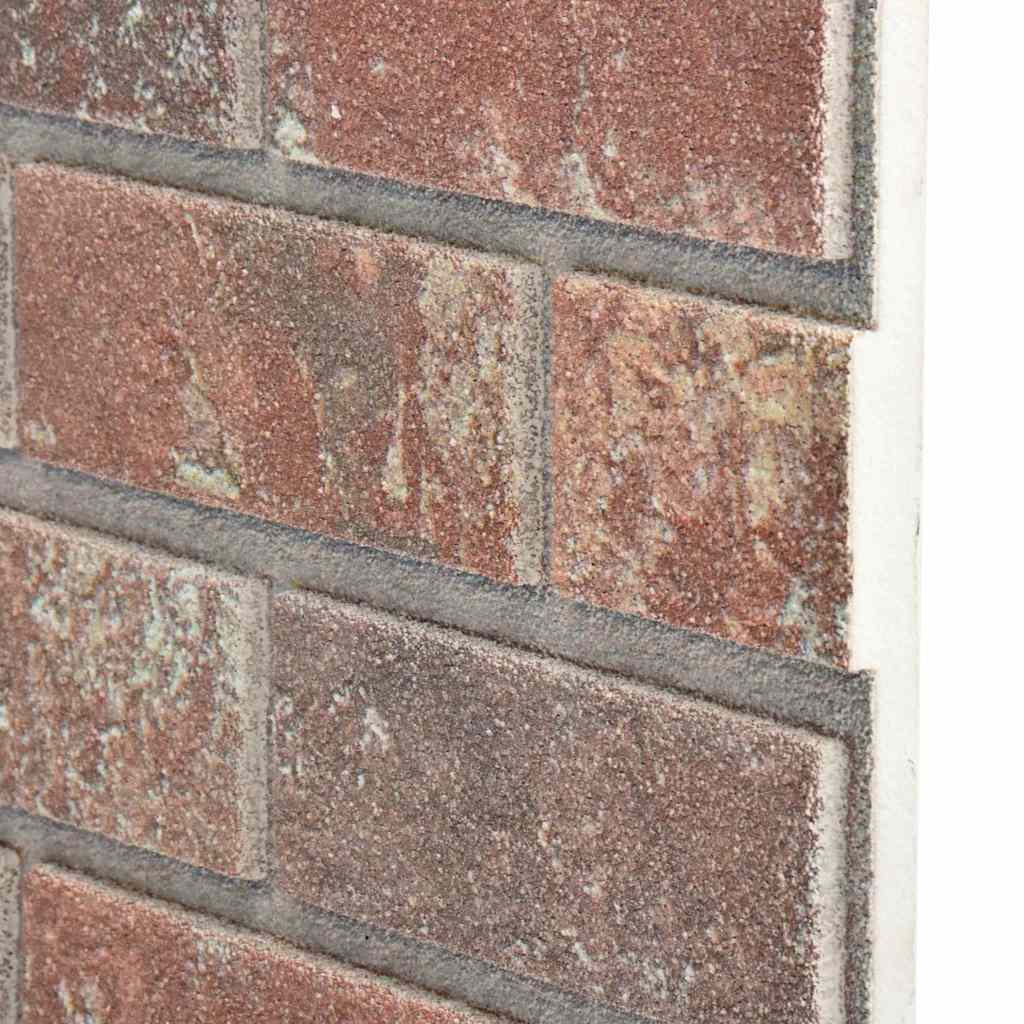 3D-vægpaneler 10 stk. EPS murstensdesign brun og grå