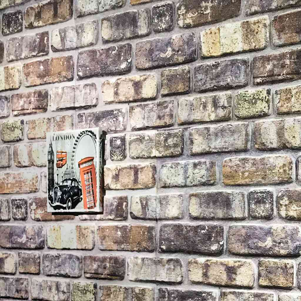 3D-vægpaneler 10 stk. EPS murstensdesign flerfarvet