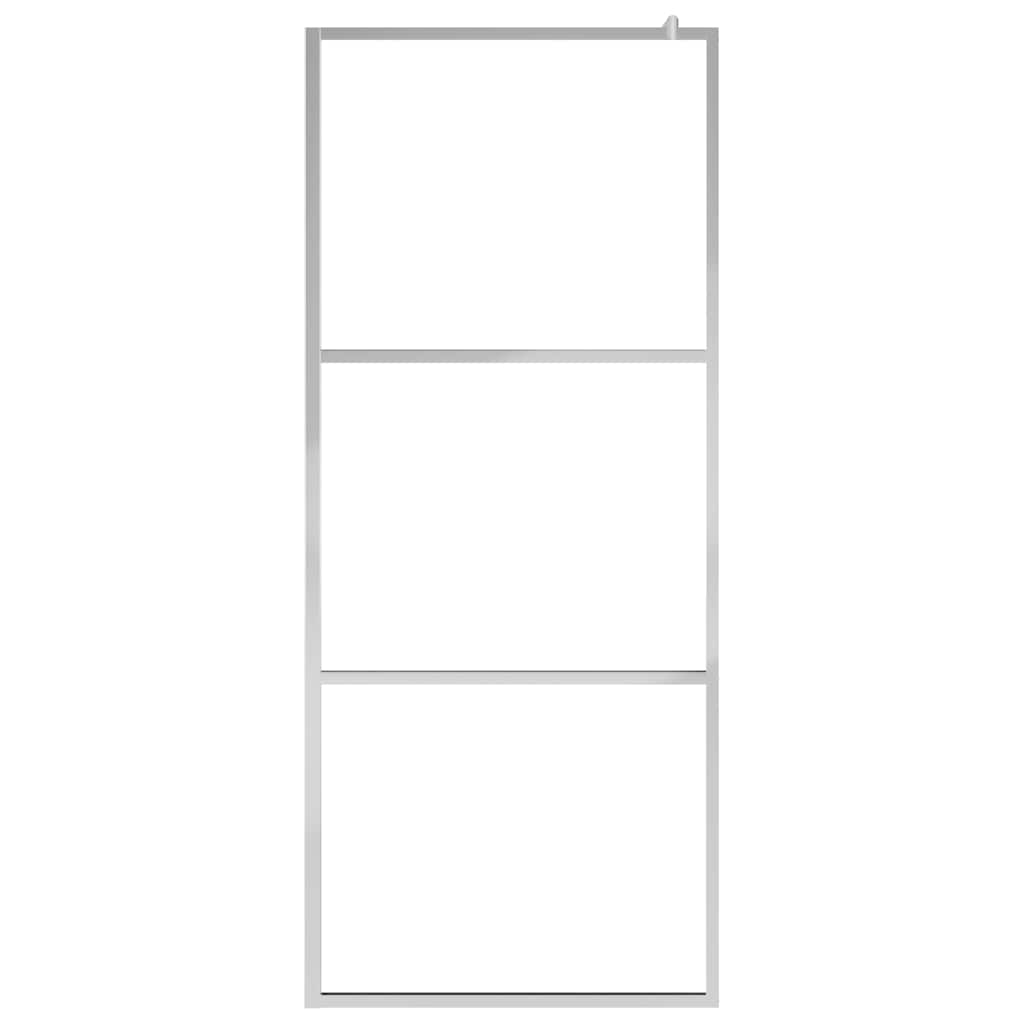 brusevæg med klart ESG-glas 100x195 cm