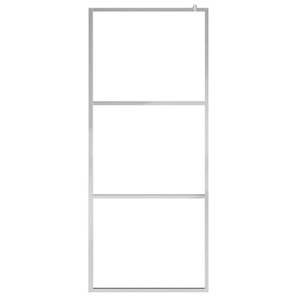 Bruseskærme Sølv 80 x 195 cm Glas og Aluminium