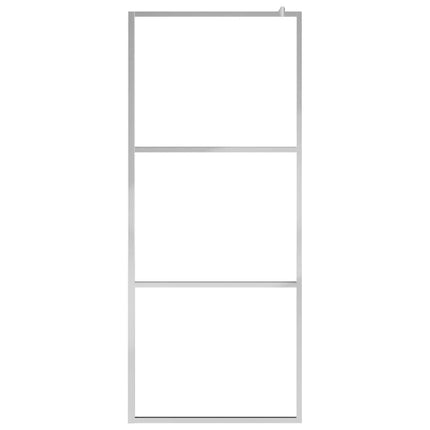 Bruseskærme Sølv 90 x 195 cm Glas og Aluminium
