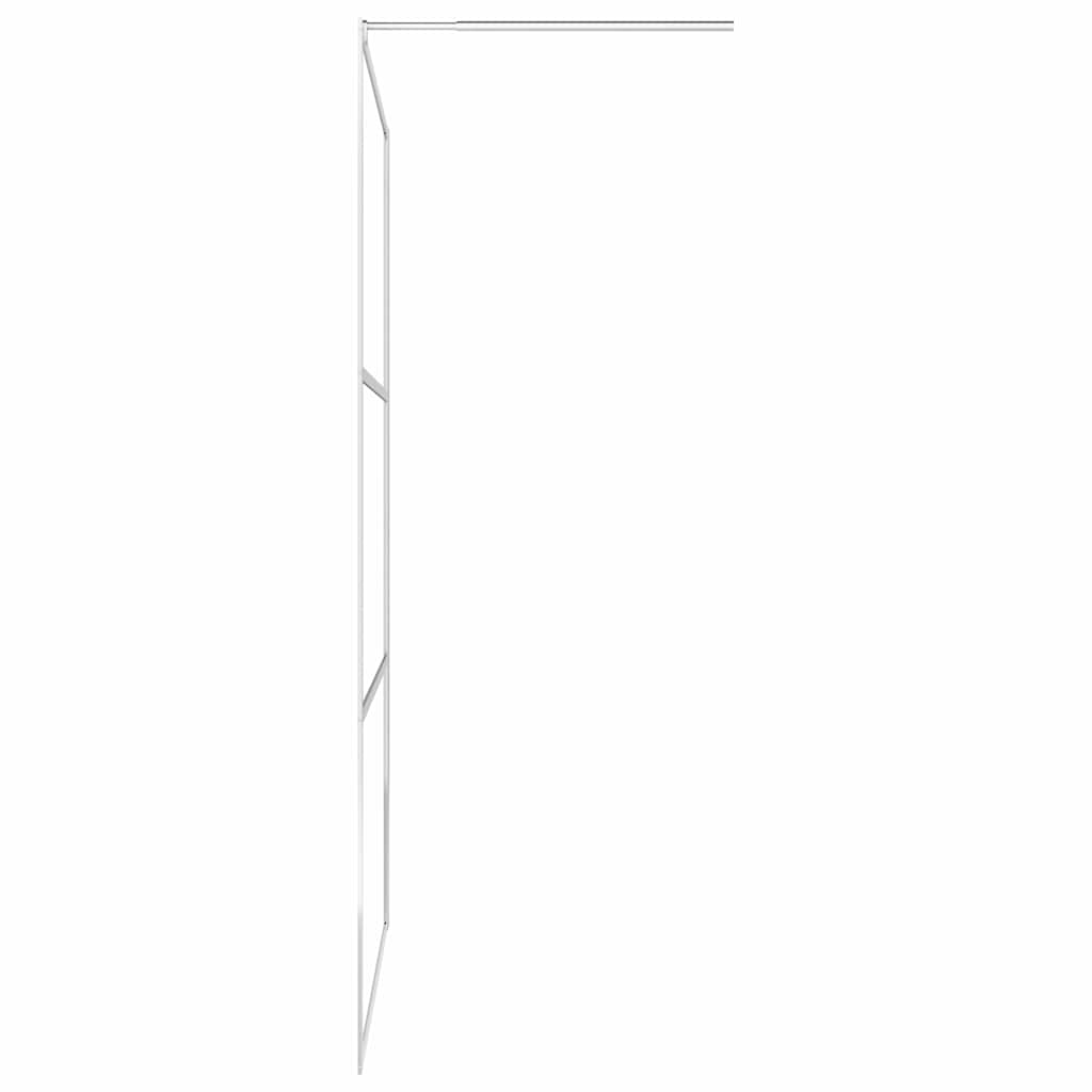 brusevæg med halvt matteret ESG-glas 90x195 cm