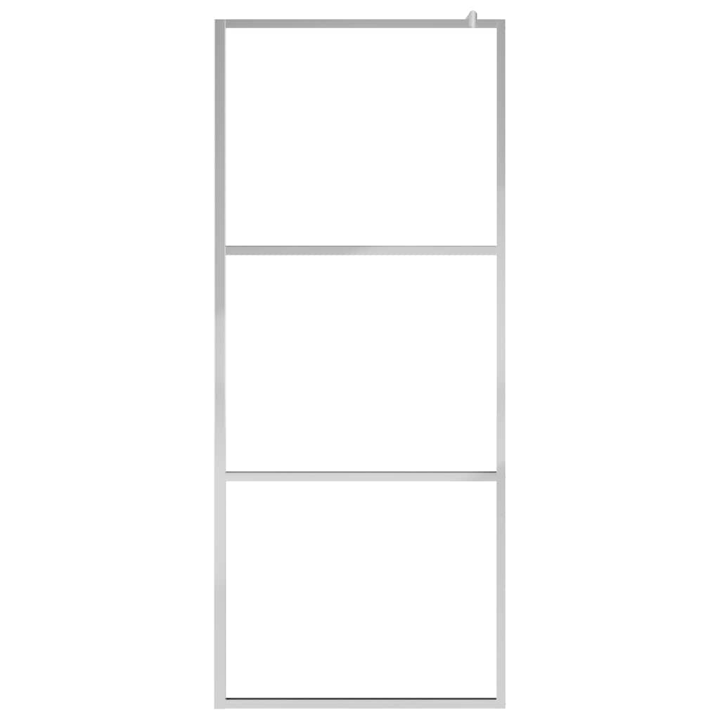 brusevæg med halvt matteret ESG-glas 100x195 cm