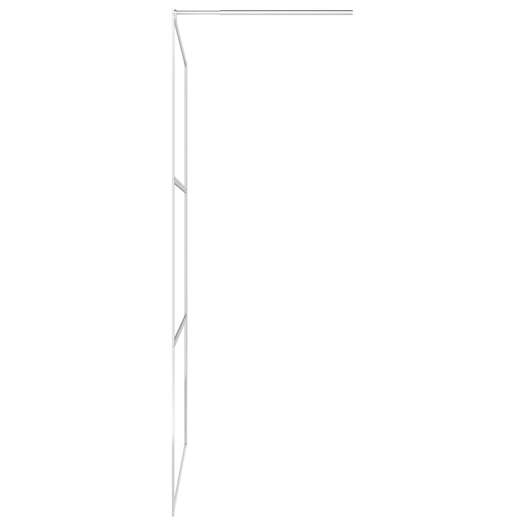 brusevæg med halvt matteret ESG-glas 115x195 cm
