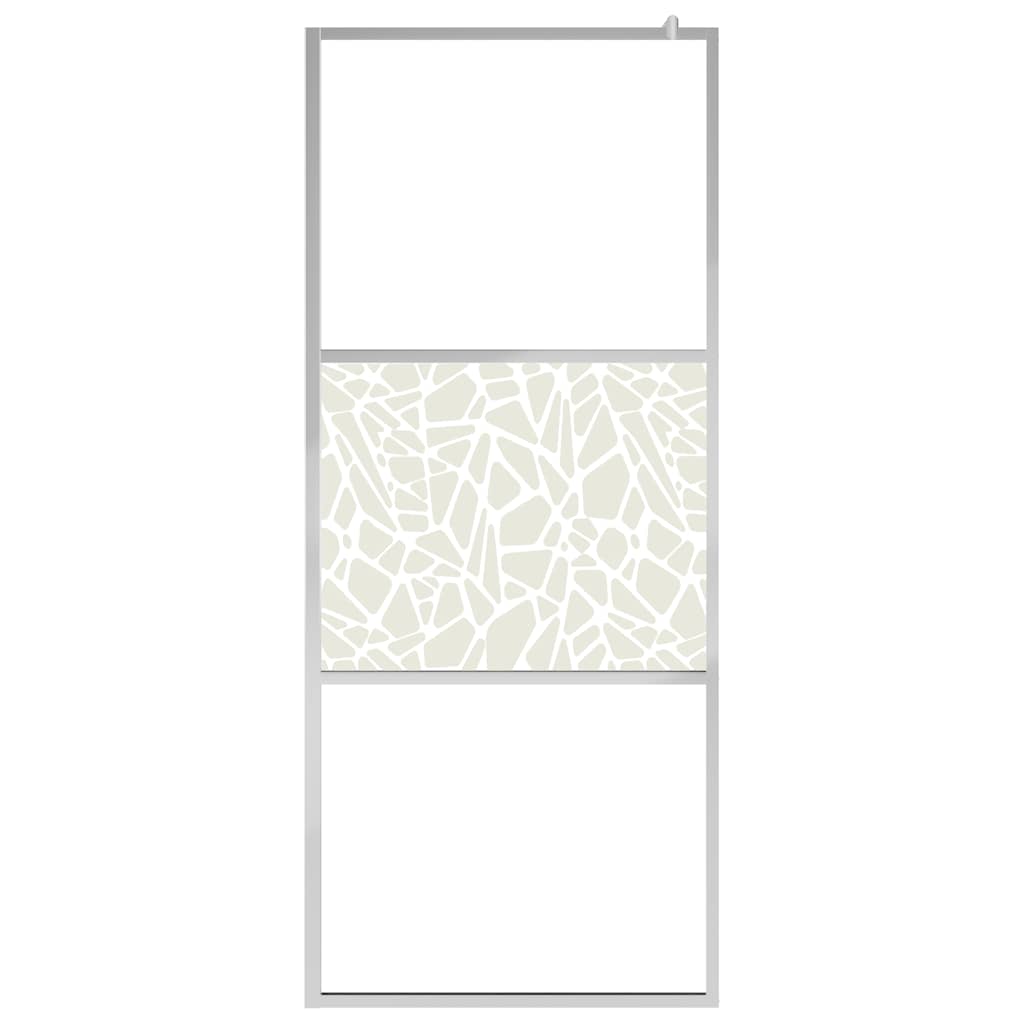 brusevæg ESG-glas med stendesign 80x195 cm