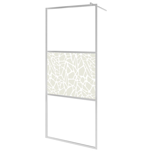 Bruseskærme Sølv 90 x 195 cm Glas og Aluminium