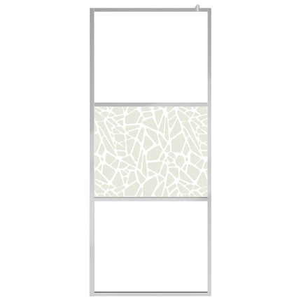 Bruseskærme Sølv 100 x 195 cm Glas og Aluminium