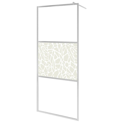 Bruseskærme Sølv 115 x 195 cm Glas og Aluminium