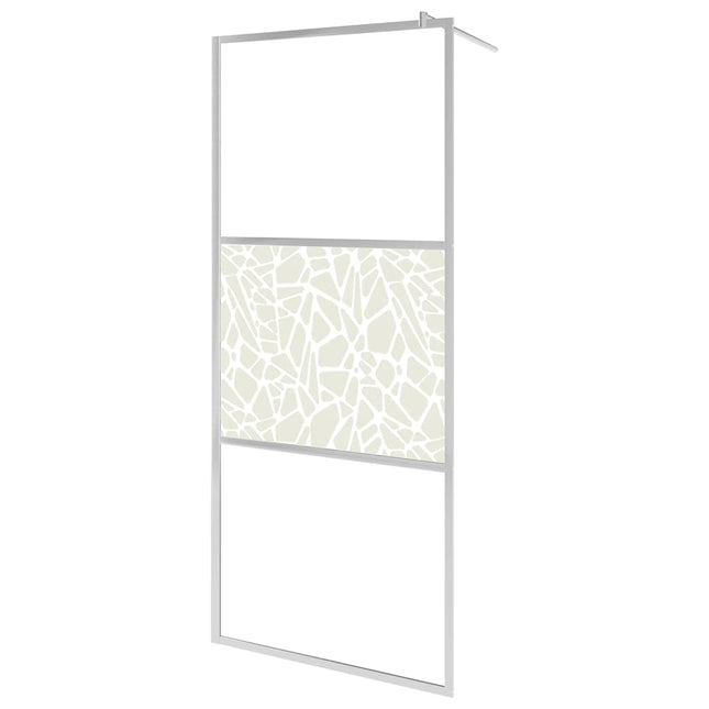 Bruseskærme Sølv 115 x 195 cm Glas og Aluminium