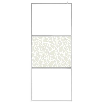 Bruseskærme Sølv 115 x 195 cm Glas og Aluminium