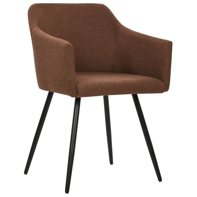 spisebordsstole 2 stk. stof brun