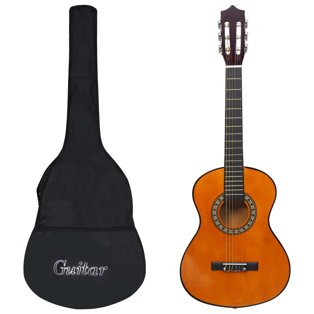 klassisk guitar med taske for begyndere og børn 1/2 34"