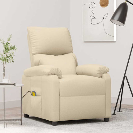 massagestol stof cremefarvet