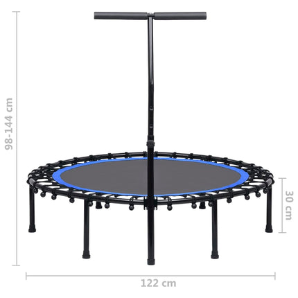 fitnesstrampolin med håndtag 122 cm