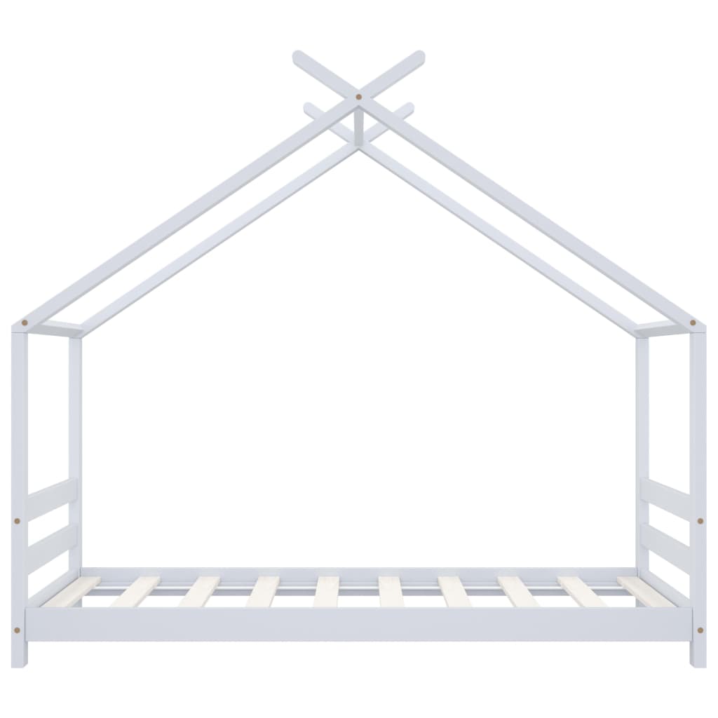 sengestel til børneseng 80x160 cm massivt fyrretræ hvid